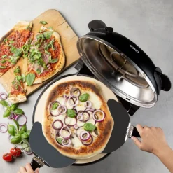 Domo My Express Pizza Pizzaoven zwart - keramische steen