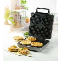 Domo Wafelijzer Wafflelicious - voor 4 ronde wafels