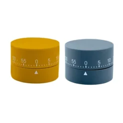 Dotz kookwekker uit ABS geel / grijsblauw