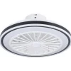 Eglo ALMERIA Ventilator met licht ABS wit, zwart / acryl melkkleurig H: 190 mm | Ø 480 mm
