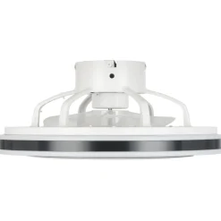 Eglo ALMERIA Ventilator met licht ABS wit, zwart / acryl melkkleurig H: 190 mm | Ø 480 mm