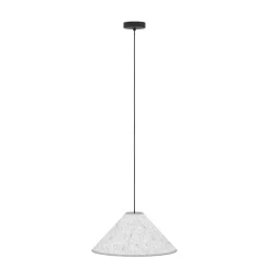 Eglo ALSAGER hanglamp staal zwart / vilt grijs H: 1100 mm | Ø 410 mm