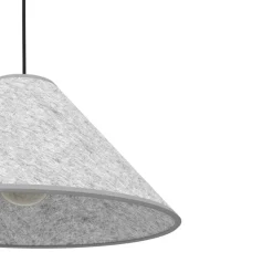Eglo ALSAGER hanglamp staal zwart / vilt grijs H: 1100 mm | Ø 410 mm
