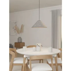 Eglo ALSAGER hanglamp staal zwart / vilt grijs H: 1100 mm | Ø 410 mm