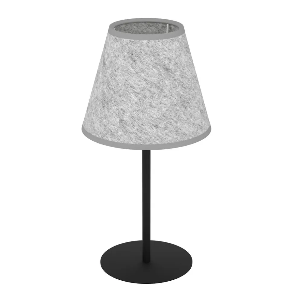 Eglo ALSAGER Tafellampen staal zwart / vilt grijs H: 395 mm | Ø 200 mm