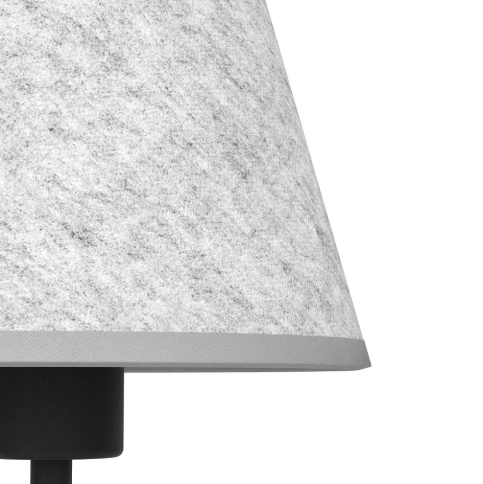 Eglo ALSAGER Tafellampen staal zwart / vilt grijs H: 395 mm | Ø 200 mm