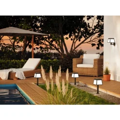 Eglo ALTILIA zonne-energiearmatuur Kunststof zwart / Kunststof wit H: 200 mm