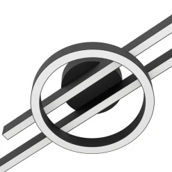 Eglo AMANDOLO Plafondarmaturen aluminium, staal zwart / Kunststof wit H: 75 mm