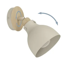 Eglo ARRECIFE spot staal bruin, nikkel-mat / staal zand H: 235 mm | Ø 145 mm