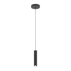 Eglo BALAMORTA-Z hanglamp staal zwart / Kunststof wit H: 1100 mm | Ø 55 mm
