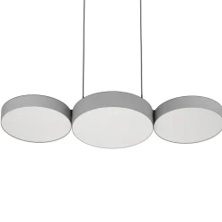 Eglo BARBANO-Z hanglamp staal zwart / textiel, kunststof grijs, wit H: 1100 mm