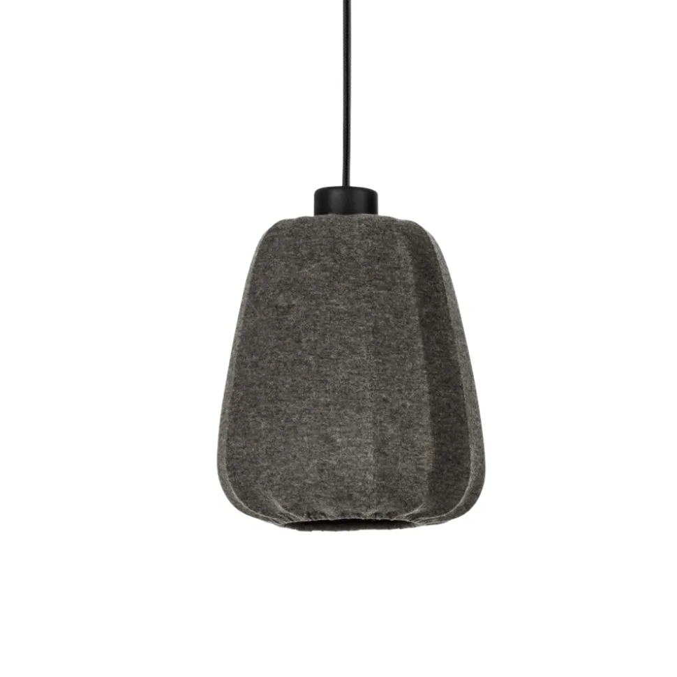 Eglo BARLASTON hanglamp staal zwart / textiel grijs H: 1100 mm