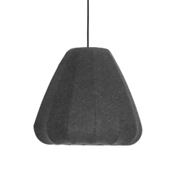 Eglo BARLASTON hanglamp staal zwart / textiel grijs H: 1100 mm | Ø 350 mm