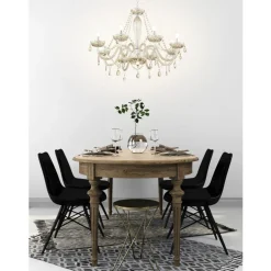 Eglo BASILANO hanglamp staal chroom / Glas cognac H: 1300 mm | Ø 820 mm