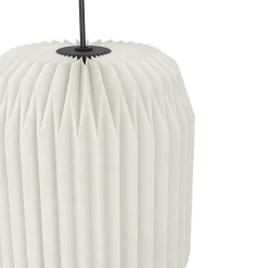 Eglo BELGRAVE hanglamp staal zwart / papier wit H: 1100 mm