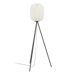 Eglo BELGRAVE Staande lampen staal zwart / papier wit H: 1415 mm | Ø 300 mm