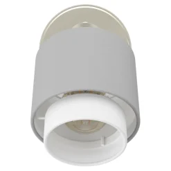 Eglo BELLIZZI spot staal nikkel-mat / textiel grijs, wit H: 110 mm | Ø 90 mm