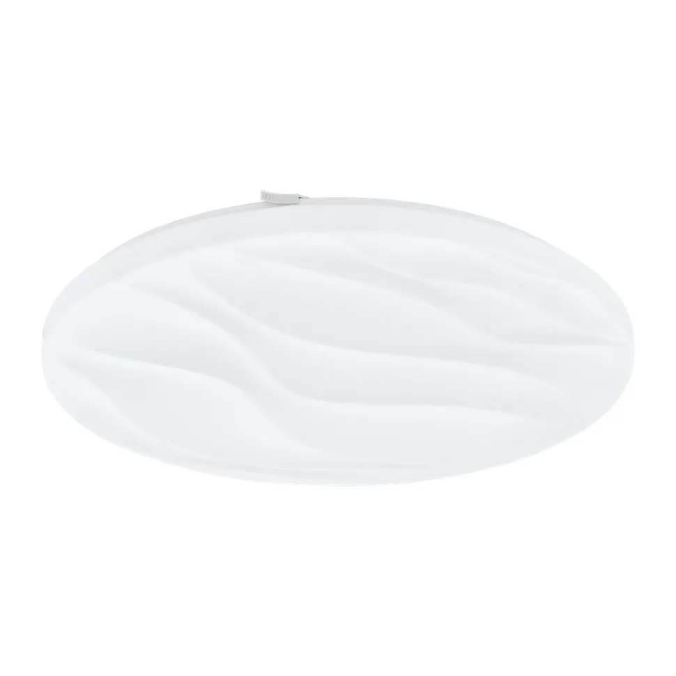 Eglo BENARIBA Wand-/plafondlamp staal wit / Kunststof wit H: 70 mm | Ø 440 mm