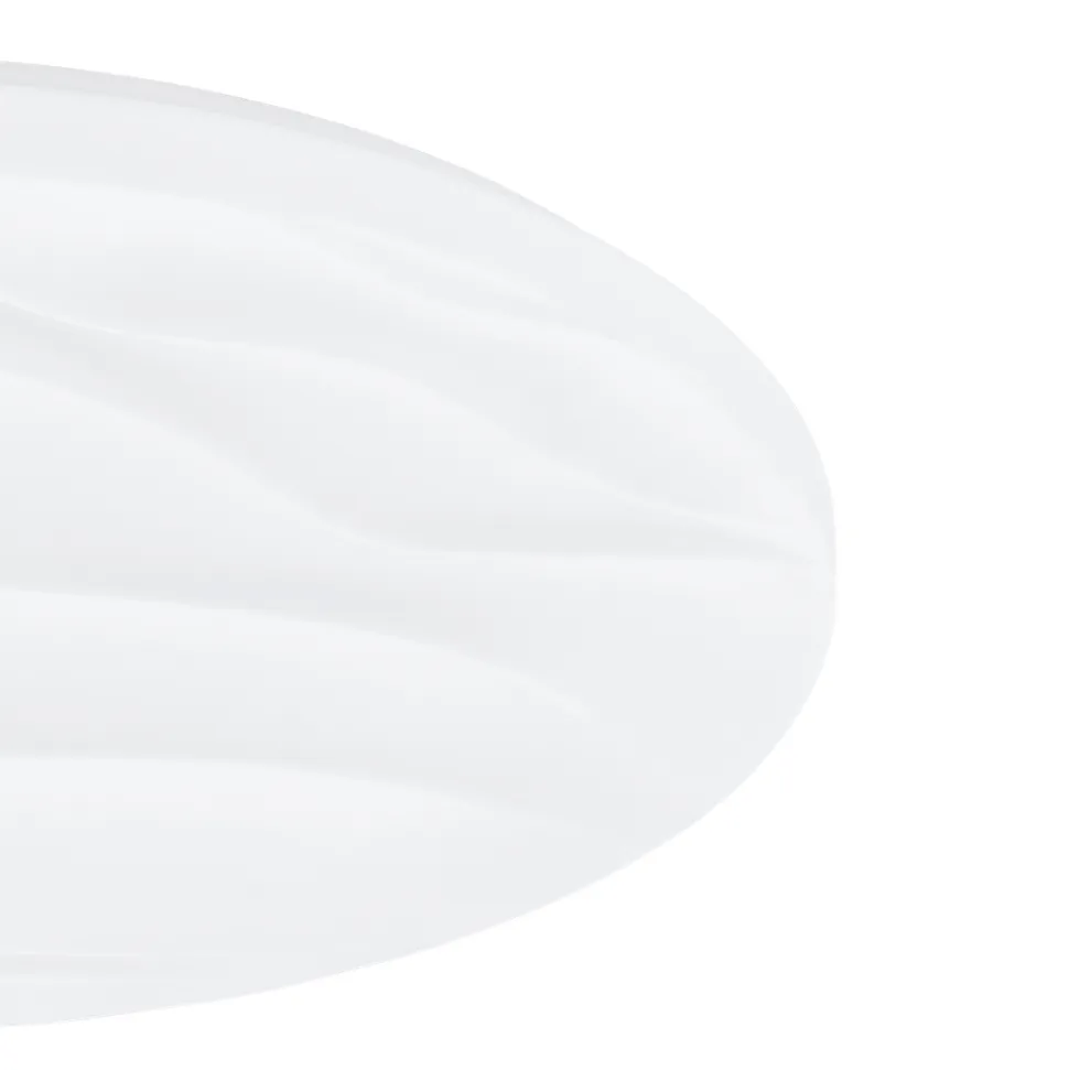 Eglo BENARIBA Wand-/plafondlamp staal wit / Kunststof wit H: 70 mm | Ø 440 mm