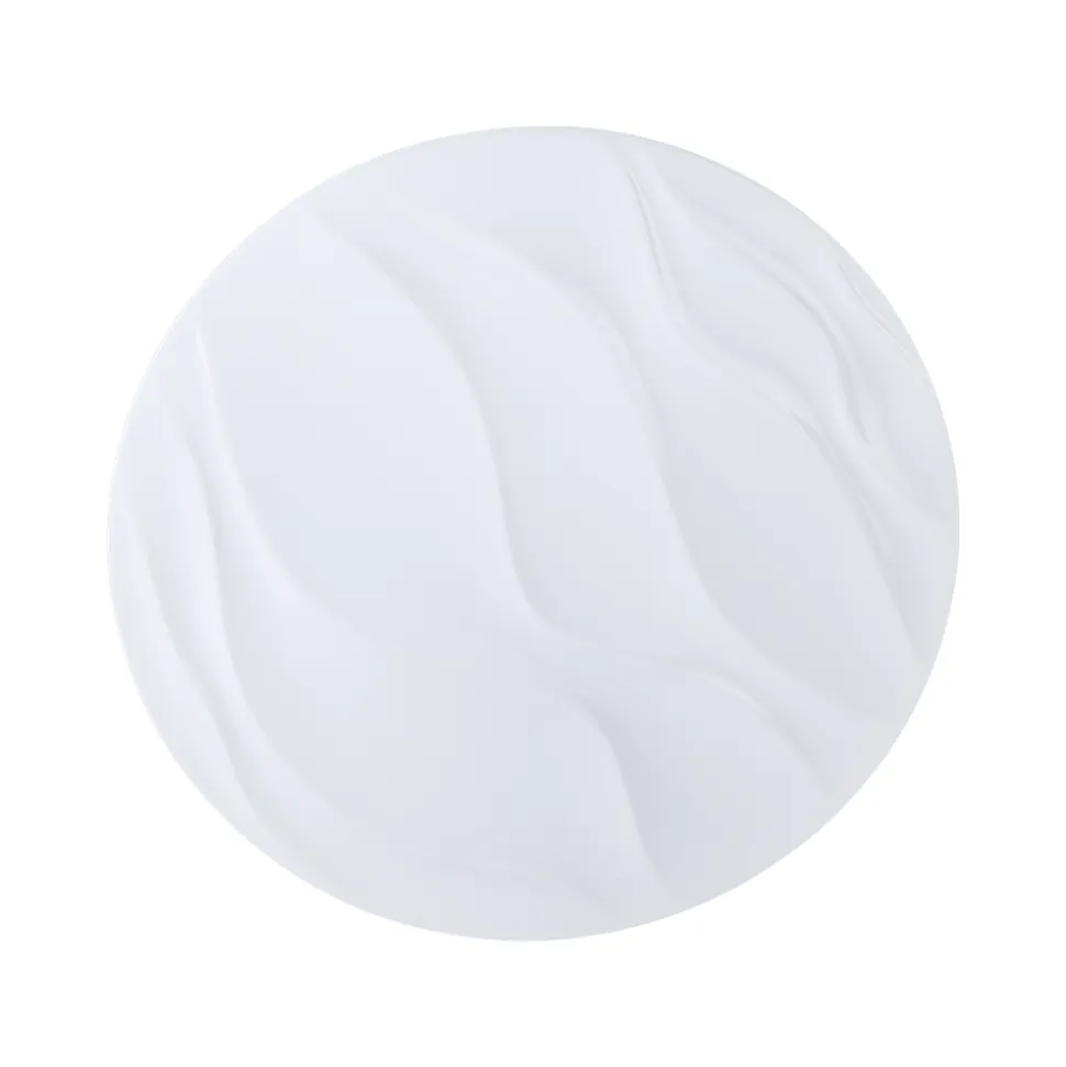 Eglo BENARIBA Wand-/plafondlamp staal wit / Kunststof wit H: 70 mm | Ø 440 mm