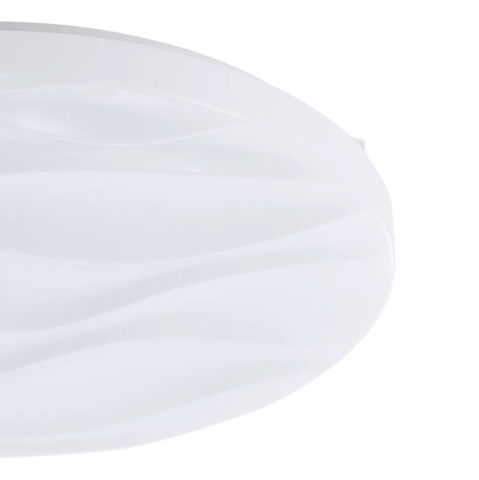 Eglo BENARIBA Wand-/plafondlamp staal wit / Kunststof wit H: 65 mm | Ø 330 mm