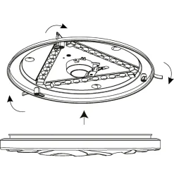 Eglo BENARIBA Wand-/plafondlamp staal wit / Kunststof wit H: 65 mm | Ø 330 mm