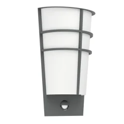 Eglo BREGANZO 1 Wandlamp staal verzinkt antraciet / Kunststof wit H: 300 mm