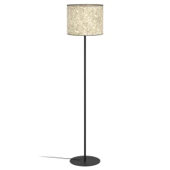 Eglo BUTTERBURN Staande lampen staal zwart / textiel met berkenbladeren beige, groen H: 1620 mm | Ø 360 mm
