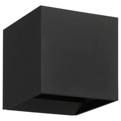 Eglo CALPINO 3 Wandlamp aluminium zwart / Glas helder H: 100 mm