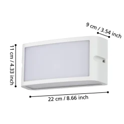 Eglo CAMARDA Wandlamp aluminium wit / Kunststof wit H: 110 mm