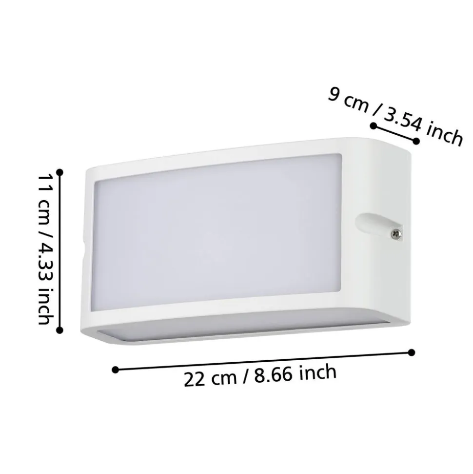 Eglo CAMARDA Wandlamp aluminium wit / Kunststof wit H: 110 mm