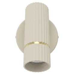 Eglo CAMINIA Wandlamp staal zand, geborsteld messing H: 155 mm