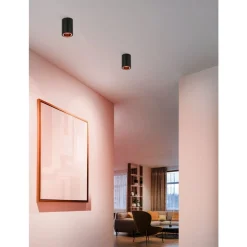 Eglo CAROSSO-Z opbouwarmatuur aluminium zwart / Kunststof wit H: 120 mm | Ø 80 mm