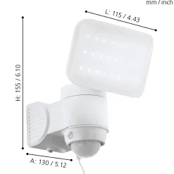 Eglo CASABAS Wandlamp Kunststof wit / Kunststof wit H: 155 mm