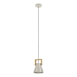 Eglo CAWTON hanglamp staal, hout staal, rustiek bruin H: 1100 mm | Ø 160 mm