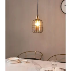 Eglo CHISLE hanglamp staal zwart, gebronsd / glas gestoomd amber H: 1100 mm | Ø 165 mm