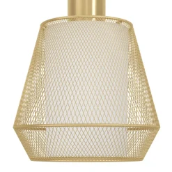 Eglo CIUDADELA Tafellampen staal zwart / staal, textiel geborsteld messing, wit H: 500 mm