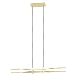 Eglo COLMEAL hanglamp staal, aluminium geelkoper-geborsteld / Kunststof wit H: 1200 mm