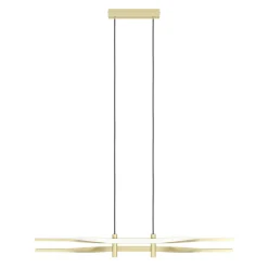 Eglo COLMEAL hanglamp staal, aluminium geelkoper-geborsteld / Kunststof wit H: 1200 mm