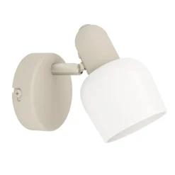 Eglo CORATO spot staal zand, mat nikkel / Glas wit H: 125 mm