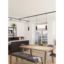 Eglo EASYT PENDANT hanglamp Kunststof zwart H: 1100 mm | Ø 60 mm