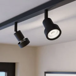 Eglo EASYT SPOT RING spot Kunststof zwart H: 140 mm | Ø 55 mm