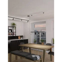 Eglo EASYT SPOT TUBE spot Kunststof zwart H: 140 mm | Ø 55 mm