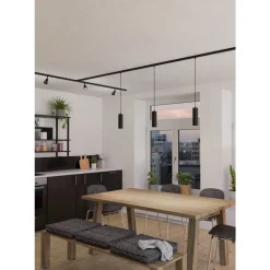 Eglo EASYT SPOT TUBE spot Kunststof zwart H: 140 mm | Ø 55 mm