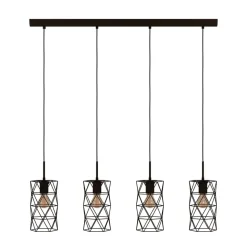 Eglo ESTEVAU hanglamp staal donkerbruin H: 1100 mm