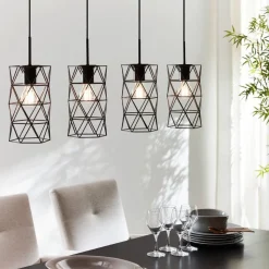 Eglo ESTEVAU hanglamp staal donkerbruin H: 1100 mm