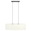 Eglo FEBRES hanglamp staal zwart / textiel wit H: 1100 mm