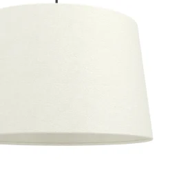 Eglo FEBRES hanglamp staal zwart / textiel wit H: 1100 mm | Ø 350 mm