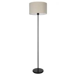 Eglo FENIGLIA Staande lampen staal zwart / textiel, linnen natuur H: 1510 mm | Ø 380 mm