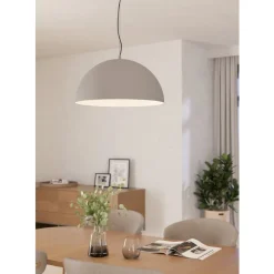 Eglo GAETANO 1 hanglamp staal zwart / staal grijs, wit H: 1500 mm | Ø 535 mm